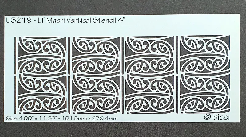 ibicci LT Māori Vertical Panel stencil 4"