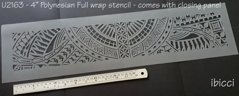 ibicci 46” Polynesian Full wrap stencil - comes with closing panel