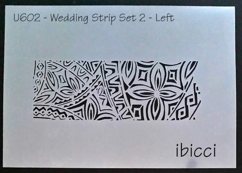 Polynesian Wedding Strip stencil Set 2 Left