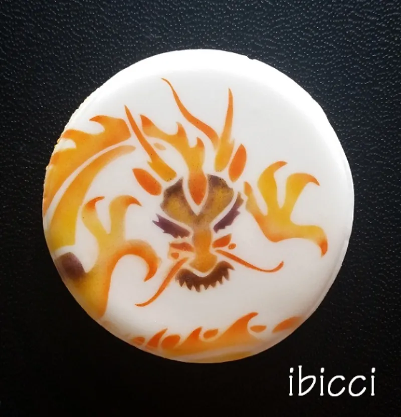 ibicci cookie using Dragon stencil