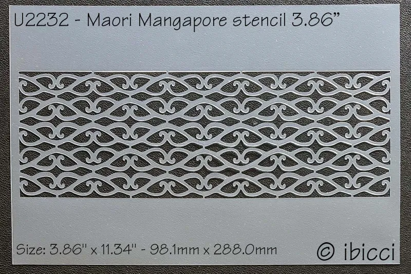 ibicci Maori Mangapore Panel stencil 3.86"