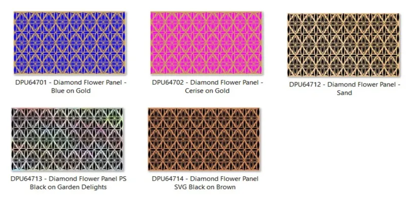ibicci DPU647 - Diamond Flower Panel Digital Print Options