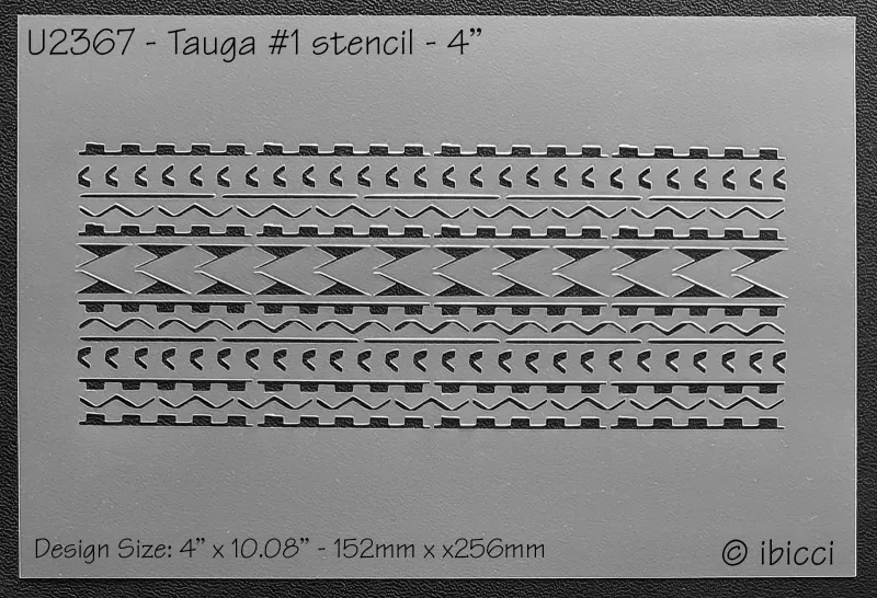 ibicci Tauga #1 cake stencil 4"