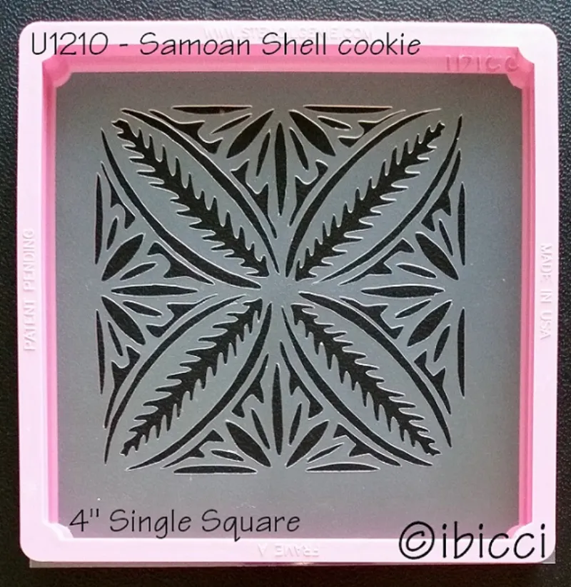 ibicci Samoan Shells Cookie stencil - 4"