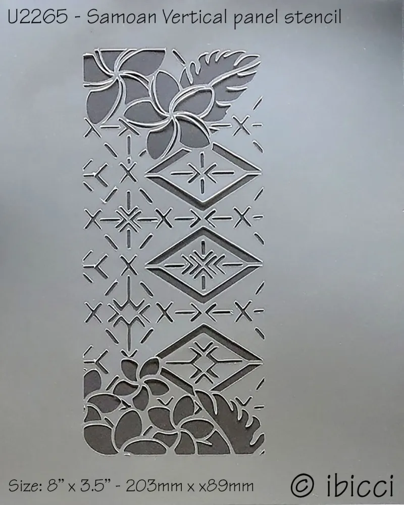 ibicci Samoan Flower & Malu Vertical Panel stencil