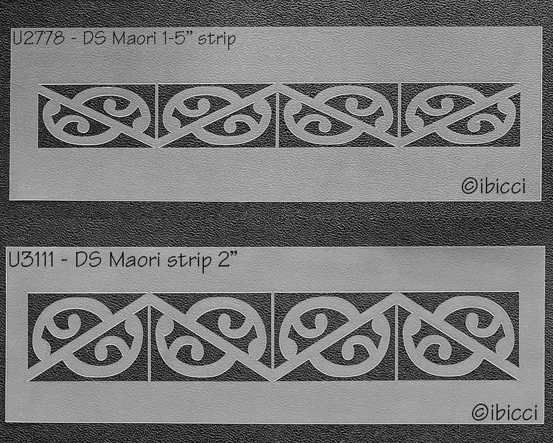 ibicci DS Māori Strip stencils 1.5" & 2"