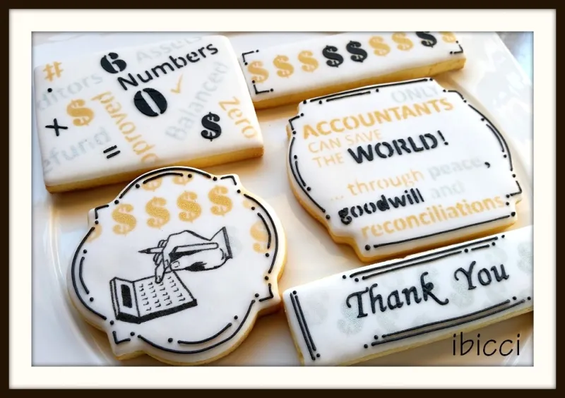 Accountant Thank you set using the $ stencil