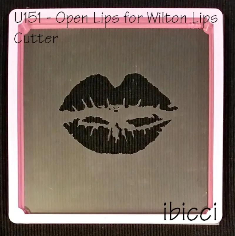 ibicci Full Lips stencil designed to match the Wilton Lips cutter