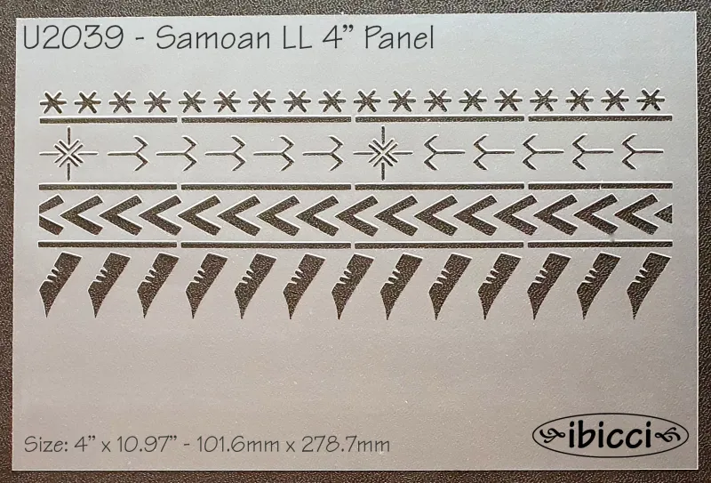 Samoan LL Panel Cake stencil