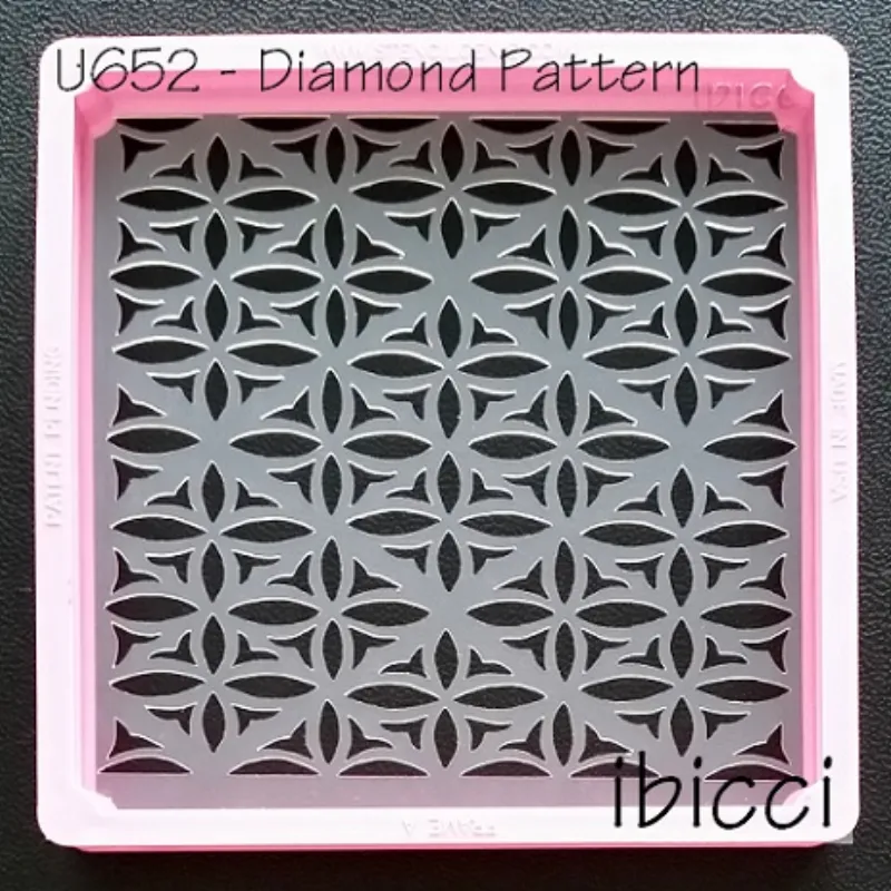 ibicci Polynesian Diamond Pattern Cookie Stencil - Square