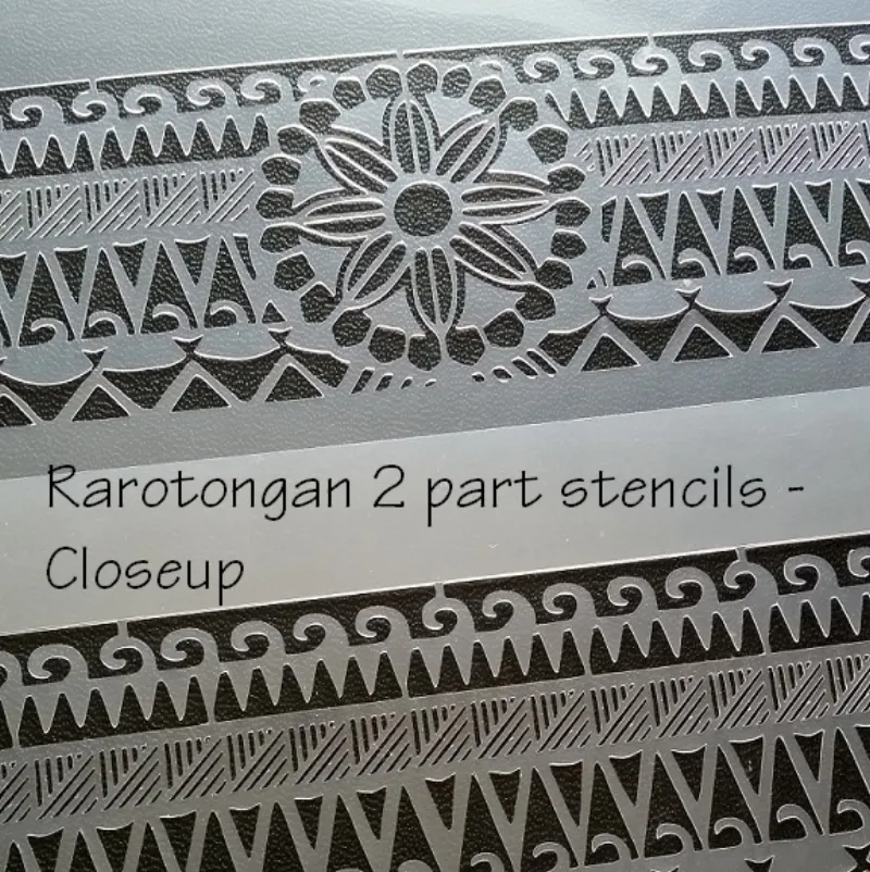 ibicci Rarotongan 2 part cake stencil - closup
