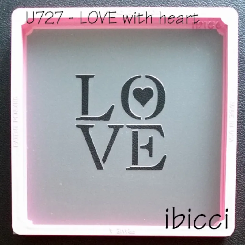 ibicci LOVE with heart stencil