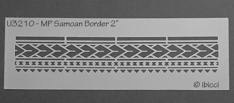 ibicci MP Samoan Border 2" Strip Stencil