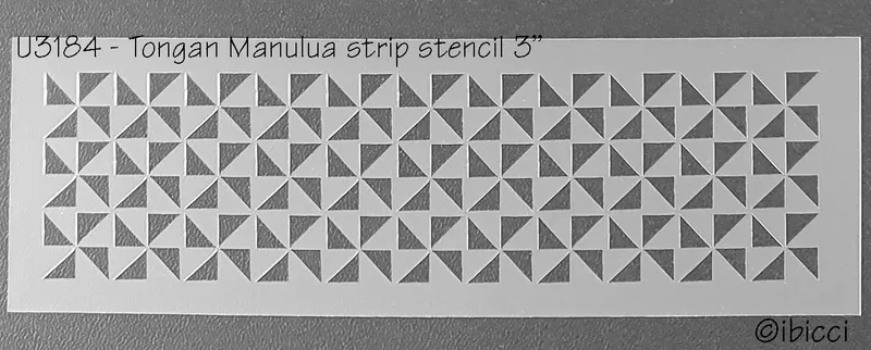 ibicci Tongan Manulua 3" strip stencil