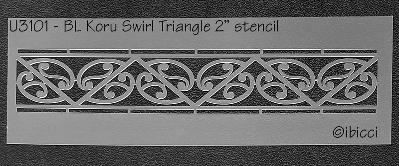 ibicci BL Māori Koru Swirl 2" Strip Stencil