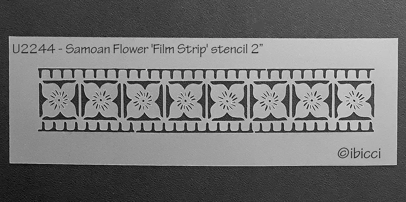ibicci Samoan Flower 'Film Strip' stencil #3