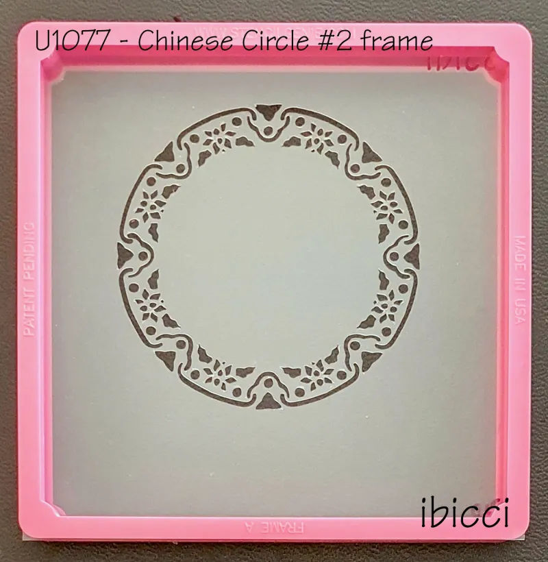 ibicci Chinese Circle frame stencil #2