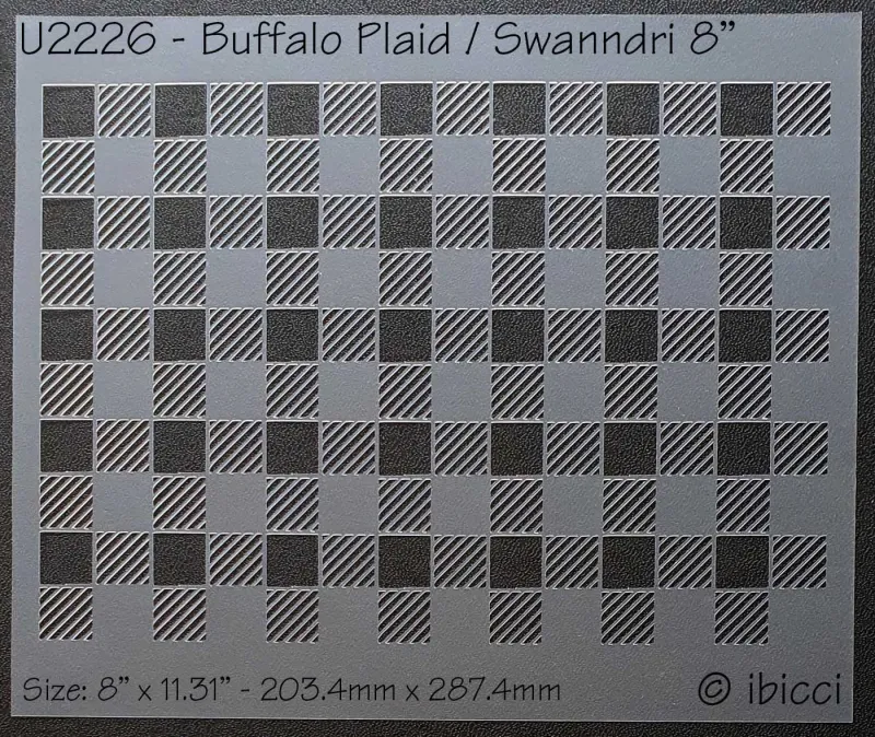 ibicci Buffalo Plaid / Swanndri 8" Stencil
