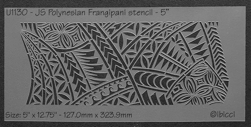 ibicci JS Polynesian Frangipani Stencil - 5"