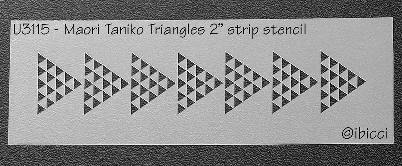 ibicci Māori Taniko Triangles Strip Stencil 2"