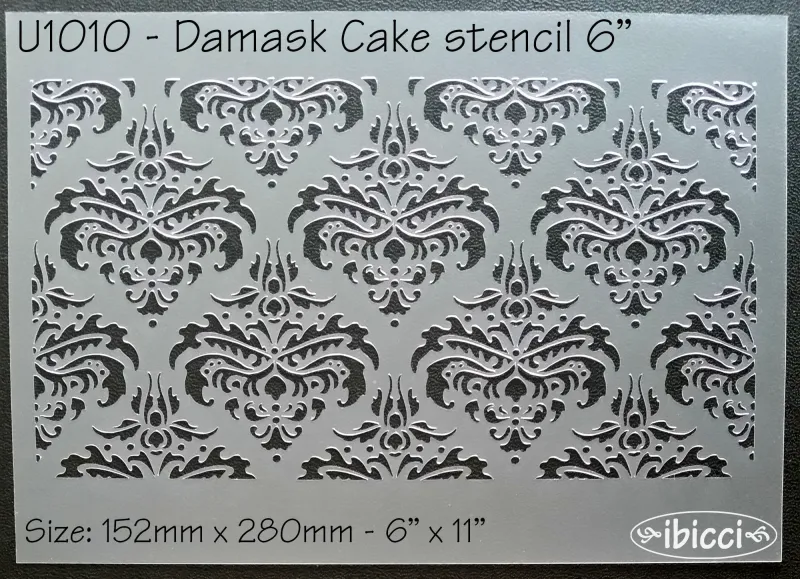 ibicci Damask Cake Stencil - 6"