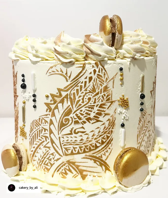 Cakery by Ali - using the ibicci SA Polynesian Art Stencil