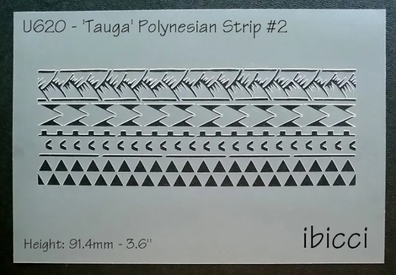 Polynesian 'Tauga' Strip #2 stencil (cookie stencil photo to follow)