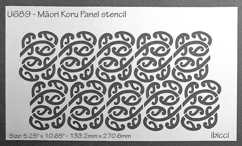 ibicci Māori Koru Panel Stencil