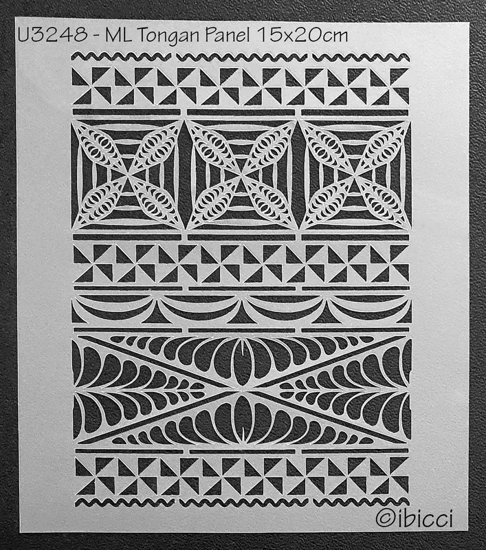 ibicci ML Tongan Panel stencil 15x20cm