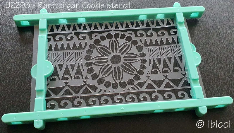 Rarotongan panel cookie stencil