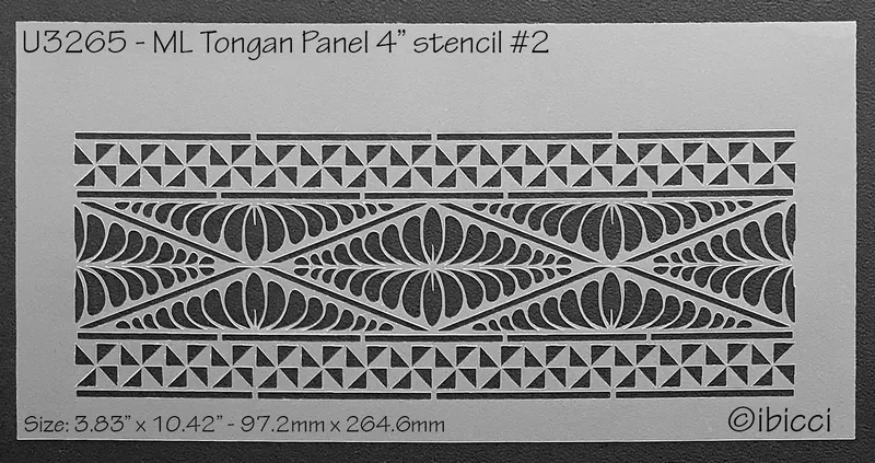 ibicci ML Tongan Panel stencil 4" - #2