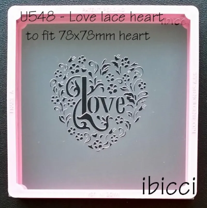 ibicci Love Lace Heart Stencil #2