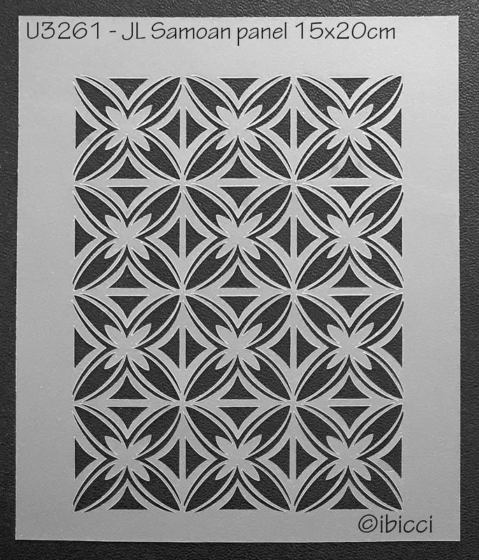ibicci JL Samoan Flower Panel stencil 15x20cm