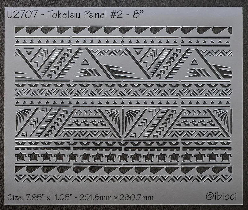 ibicci Tokelau Panel stencil 8" - #2