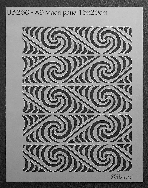 ibicci AS Māori Panel stencil 15x20cm stencil