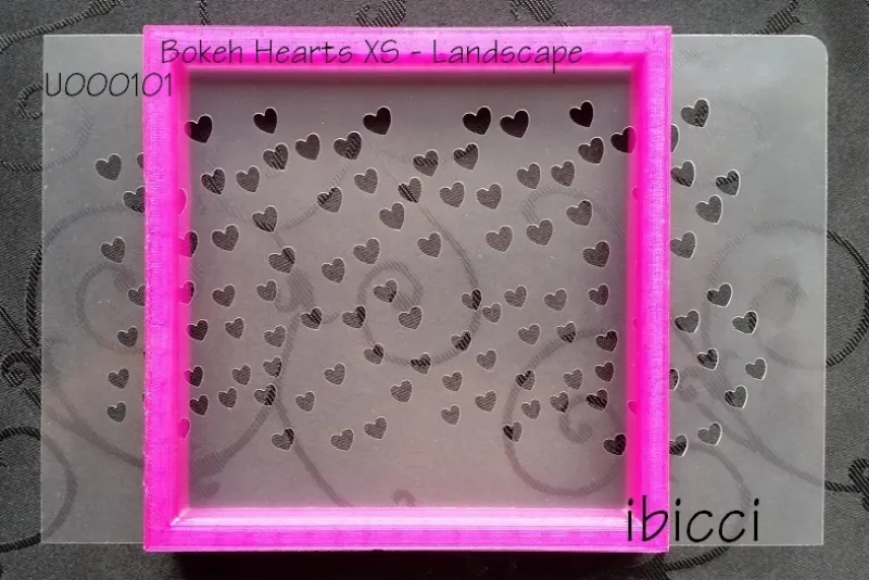 Small Heart bokeh stencil - landscape