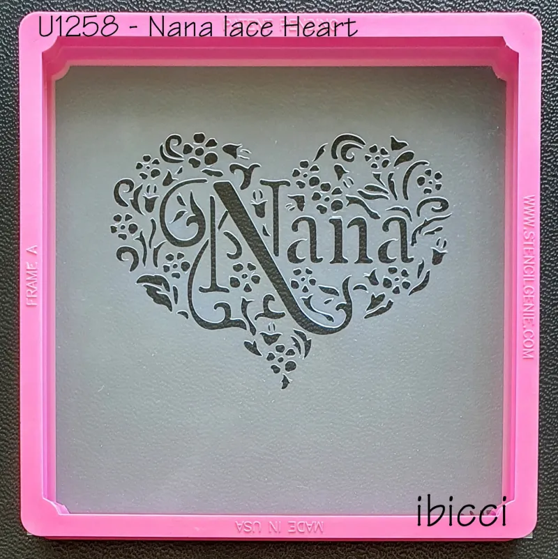 ibicci Nana lace heart stencil
