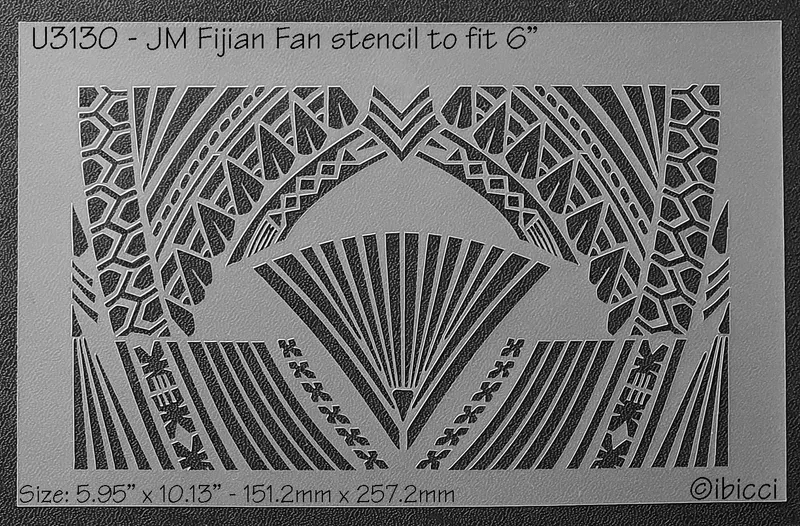 ibicci JM Fijian Fan stencil to fit 6"
