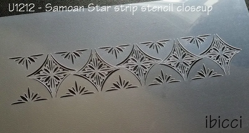 ibicci Samoan Star 2" strip stencil