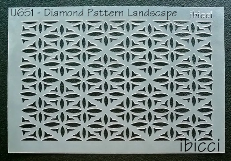 ibicci Polynesian Diamond Pattern Cookie Stencil - Landscape