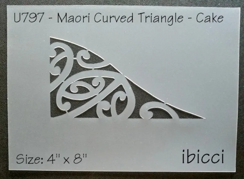 ibicci Maori Curved Triangle Cake stencil