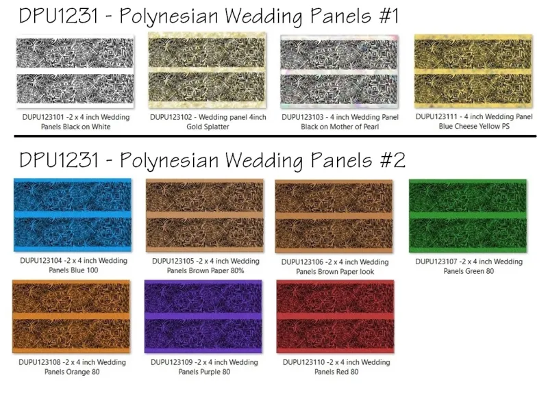 DPU1231 - Polynesian Wedding Panel - Design Options