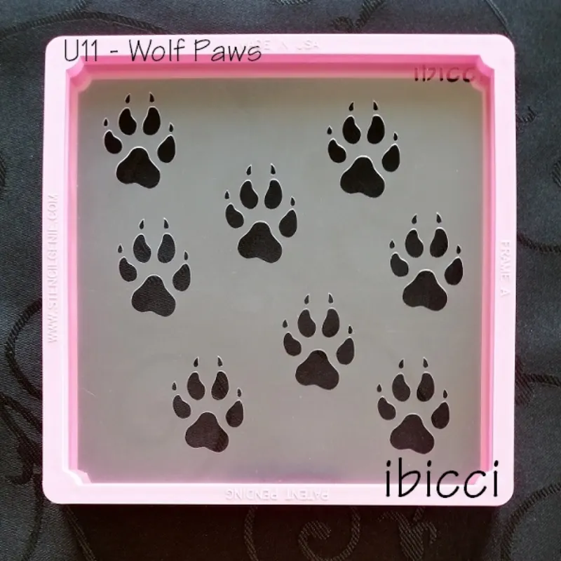 Wolf Paws stencil