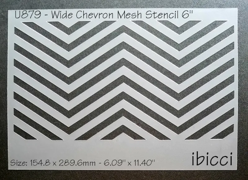 ibicci Wide Chevron Mesh Stencil 6"