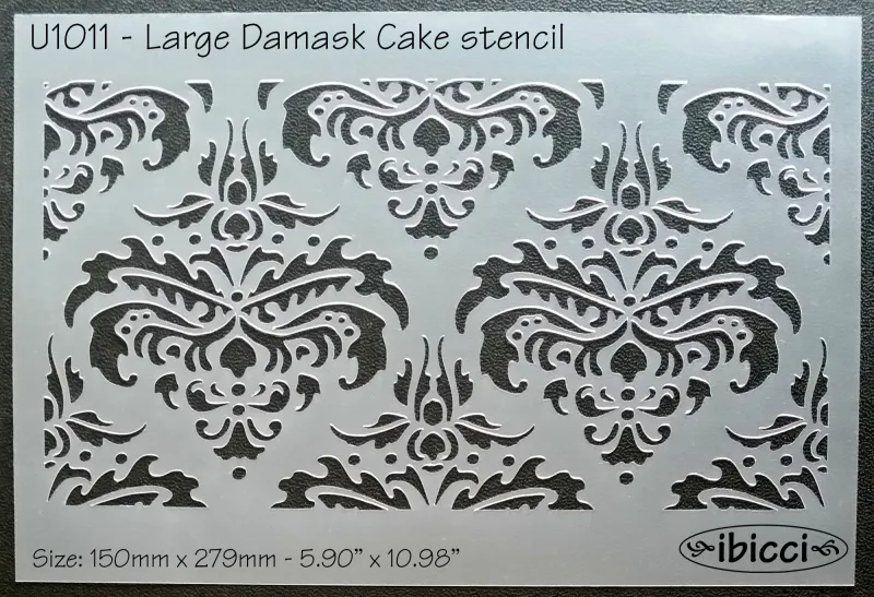 ibicci Damask Cake Stencil - Large design 5.9"