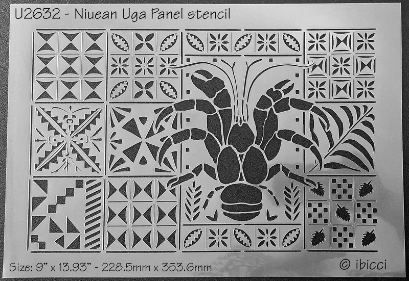ibicci Niuean Uga Panel stencil