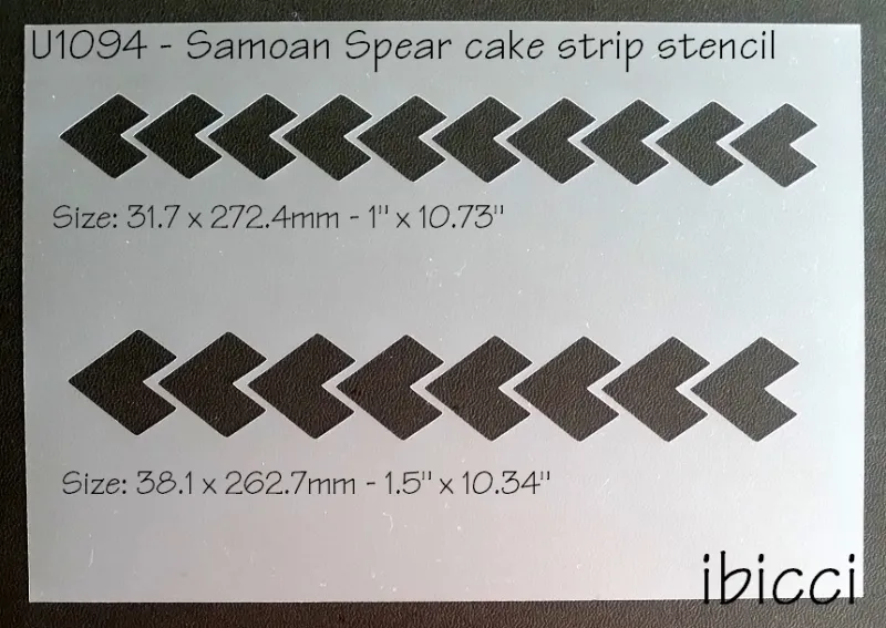 ibicci Samoan Spears stencil - 2 larger sizes