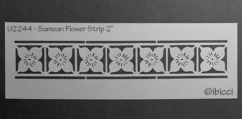 ibicci Samoan Flower strip stencil #4