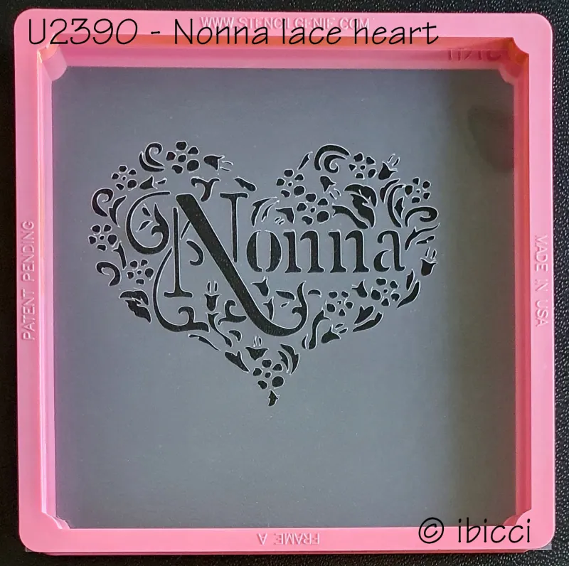 ibicci Nonna lace heart stencil