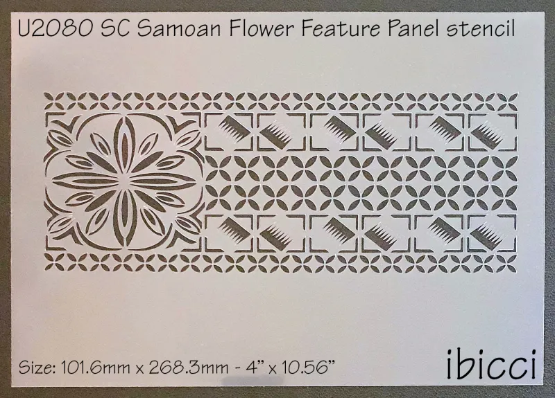 ibicci SC Samoan Flower Feature Panel cake stencil